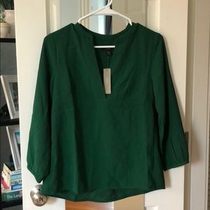 J. Crew Green Blouse
